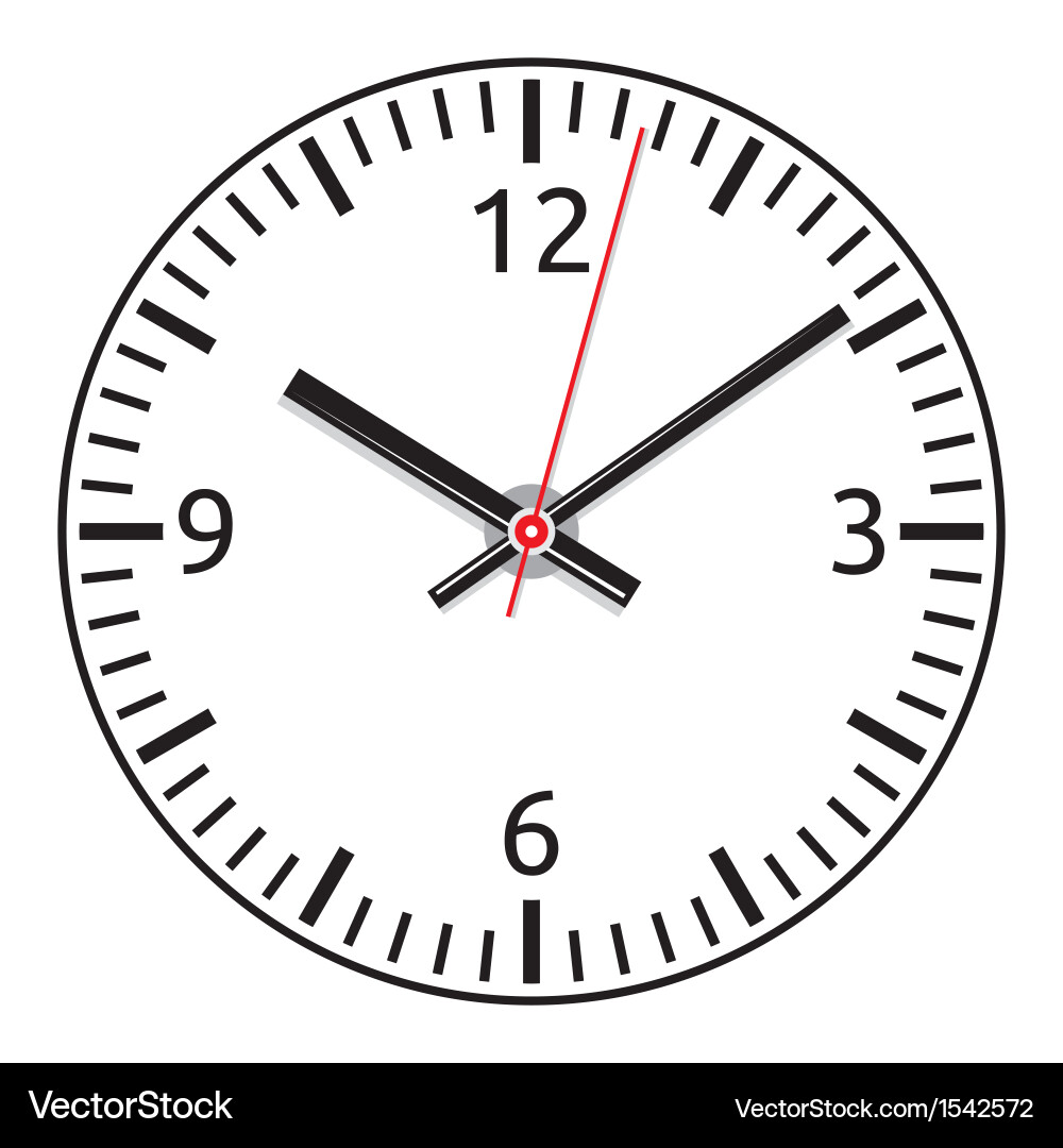 Clock Face - Simple Time Display vector image