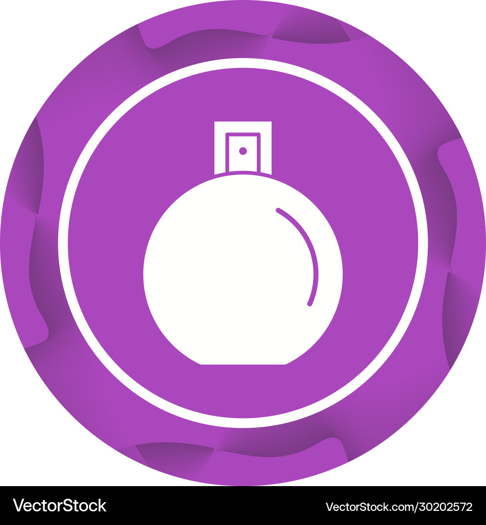 Einzigartige Parfümflasche Glyph Ikone Vektorbild