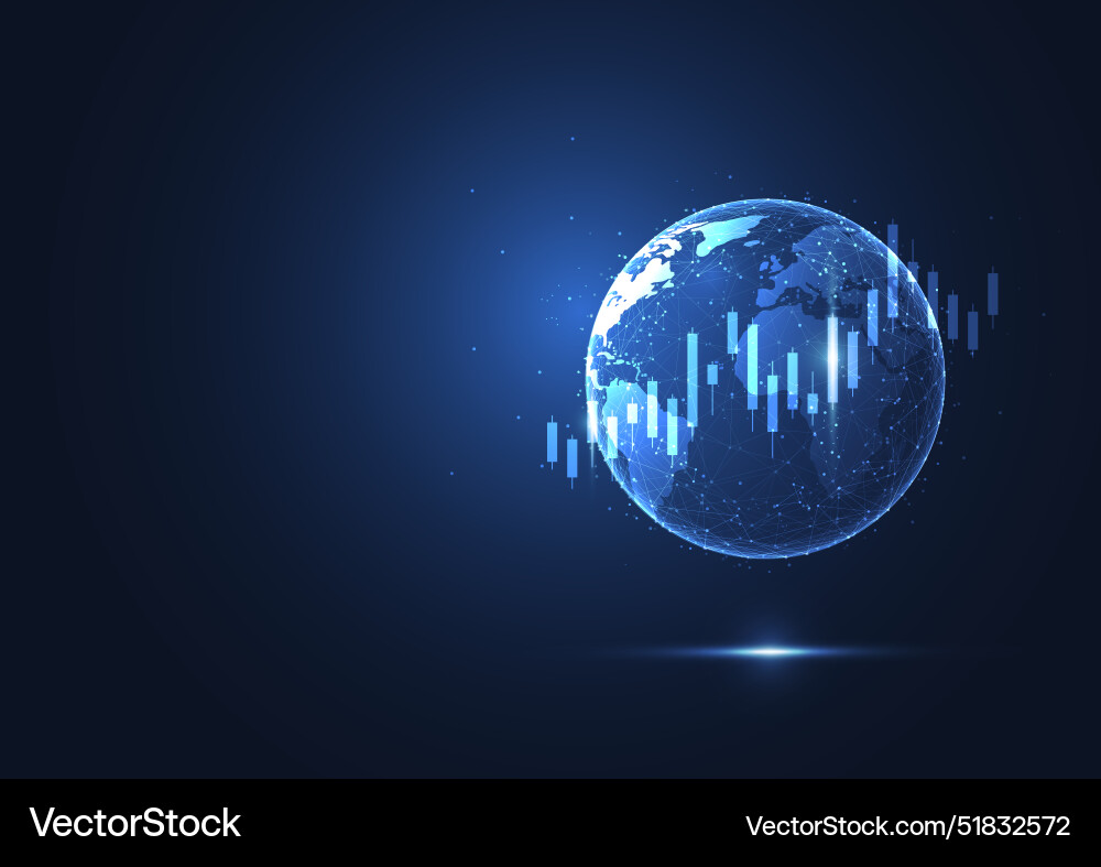Global network connection world map point Vector Image