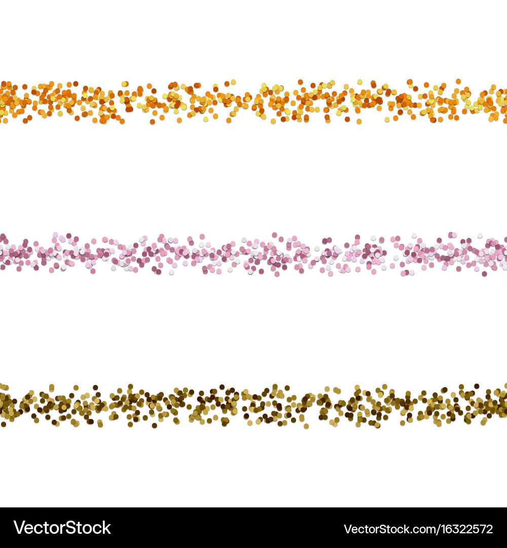 Seamless dot pattern page divider line design set vector image