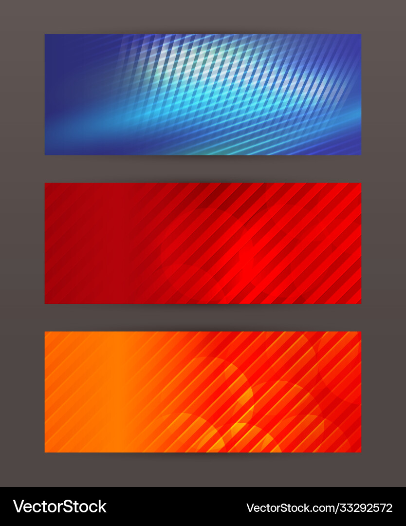Set horizontal banner header website5 Vector Image