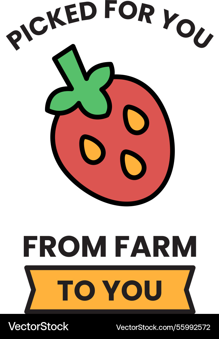 Strawberry with a stem in line drawing style Strawberry with a stem in line drawing style Vector Image