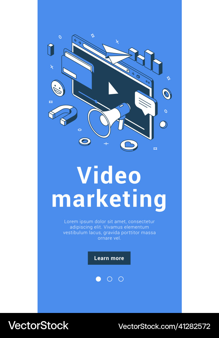 Video Marketing Strategie Entwicklung Werbung Video Marketing Strategie Entwicklung Werbung vektorbild
