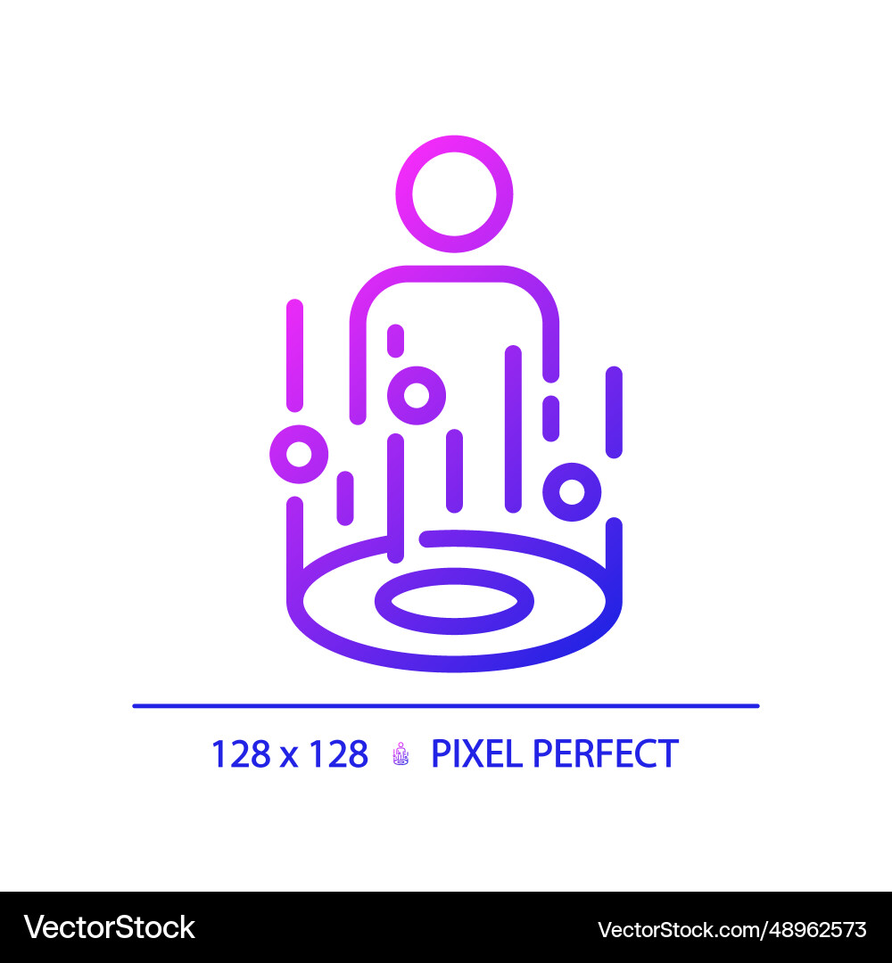 2d thin linear gradient mixed reality icon 2d thin linear gradient mixed reality icon vector image