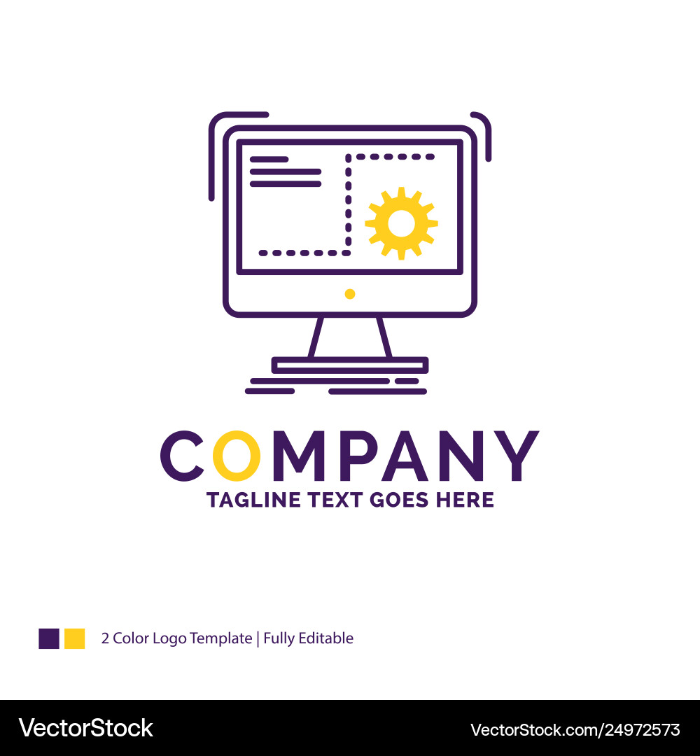 Company name logo design for command computer Company name logo design for command computer vector image