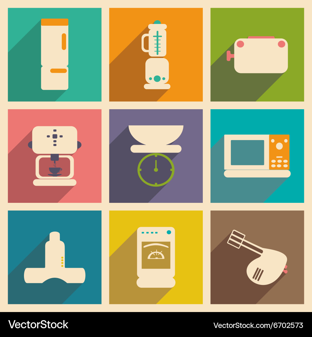 Flat with shadow concept and mobile application vector image