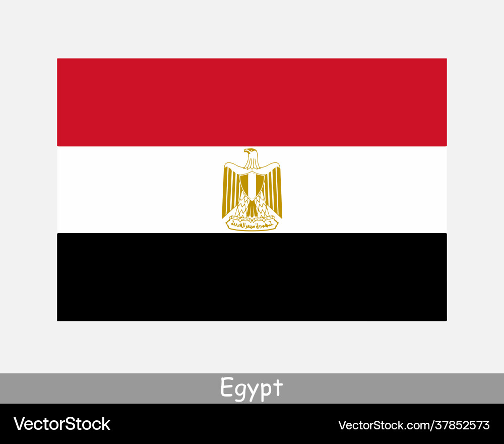 Ägypten Ägyptische Landesflagge Symbol Ägypten Ägyptische Landesflagge Symbol vektorbild