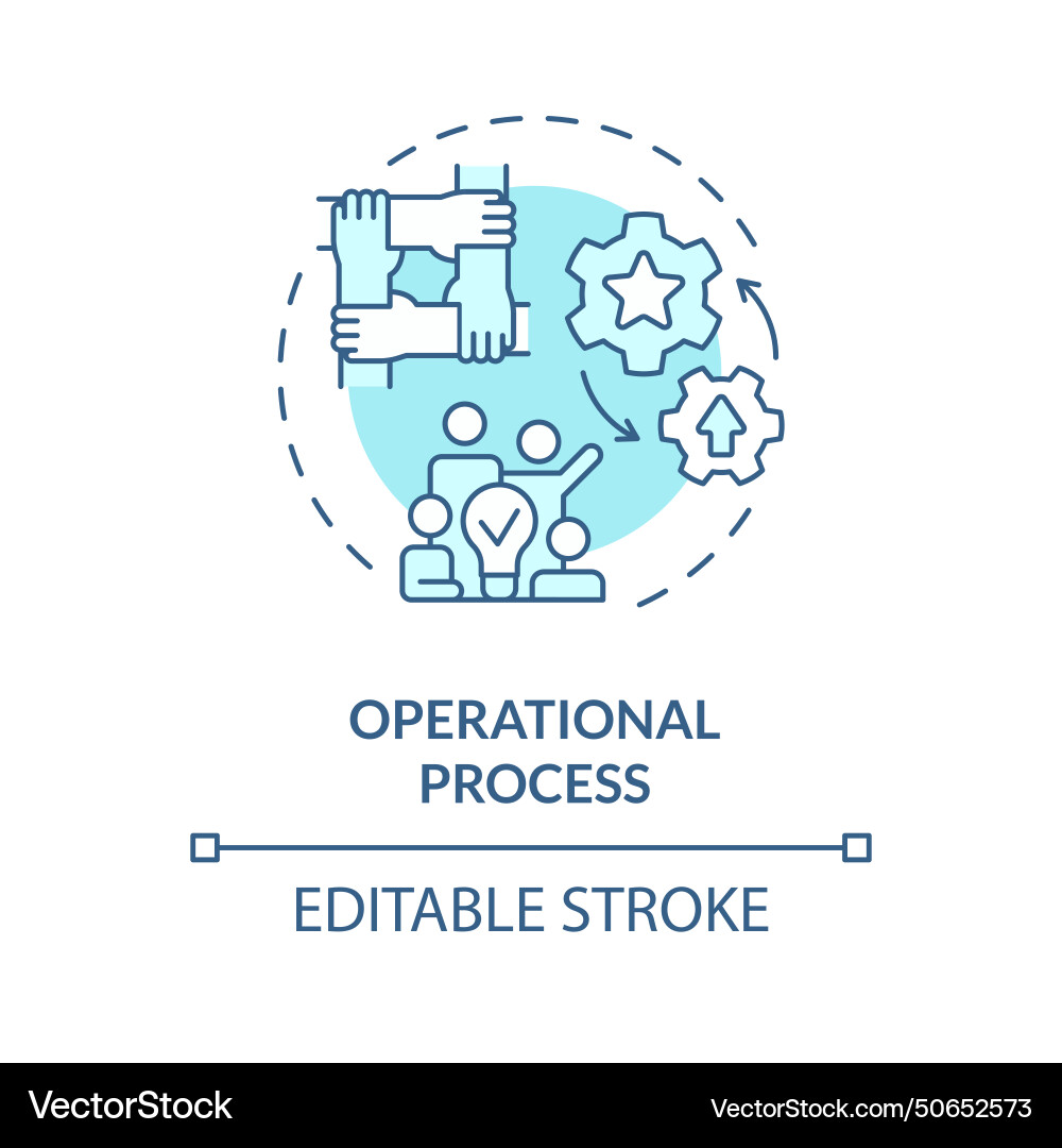 Operational process soft blue concept icon Vector Image