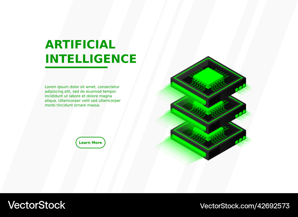 Quantum computer large data processing server Quantum computer large data processing server vector image
