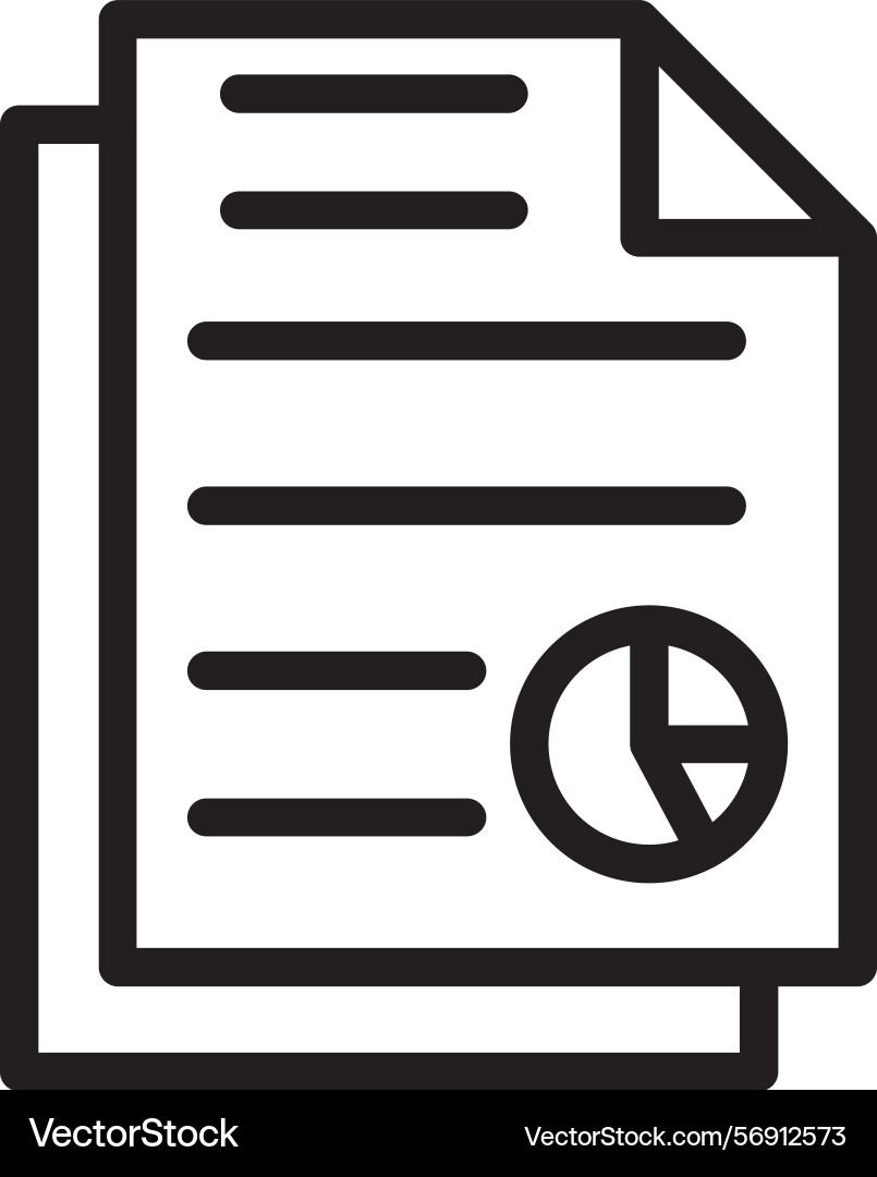 Report linear style icon design vector image