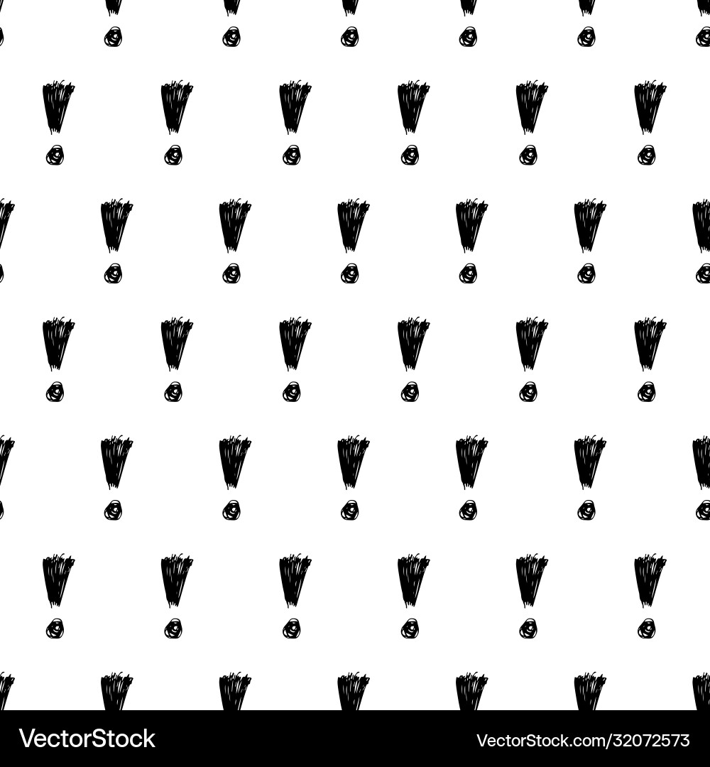 Seamless pattern with exclamation mark symbol Vector Image