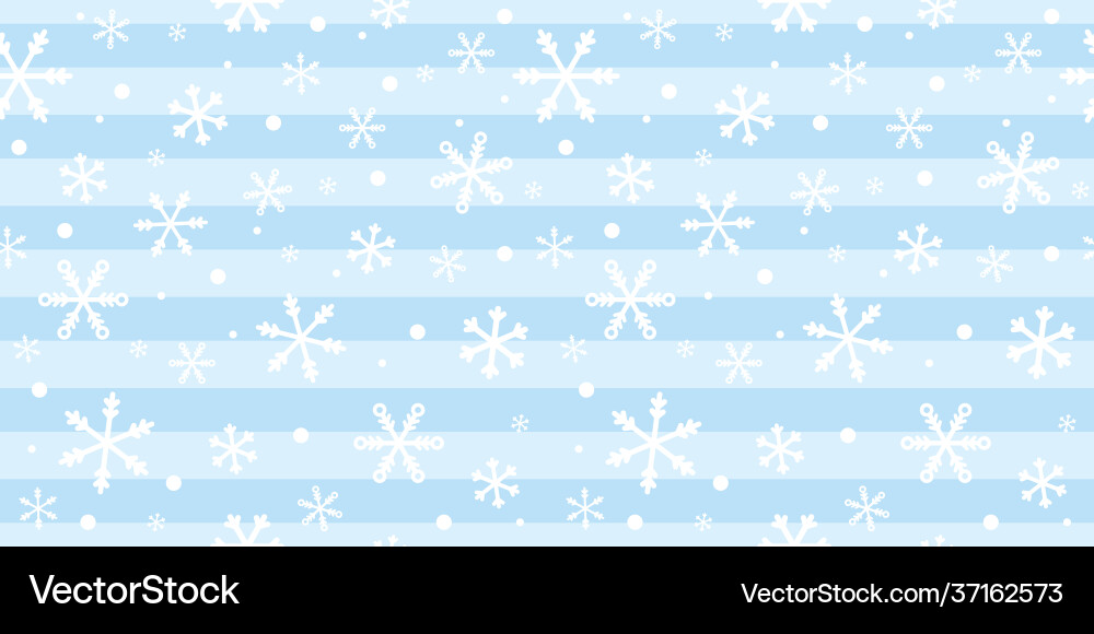 Snow flakes seamless repeat pattern background vector image