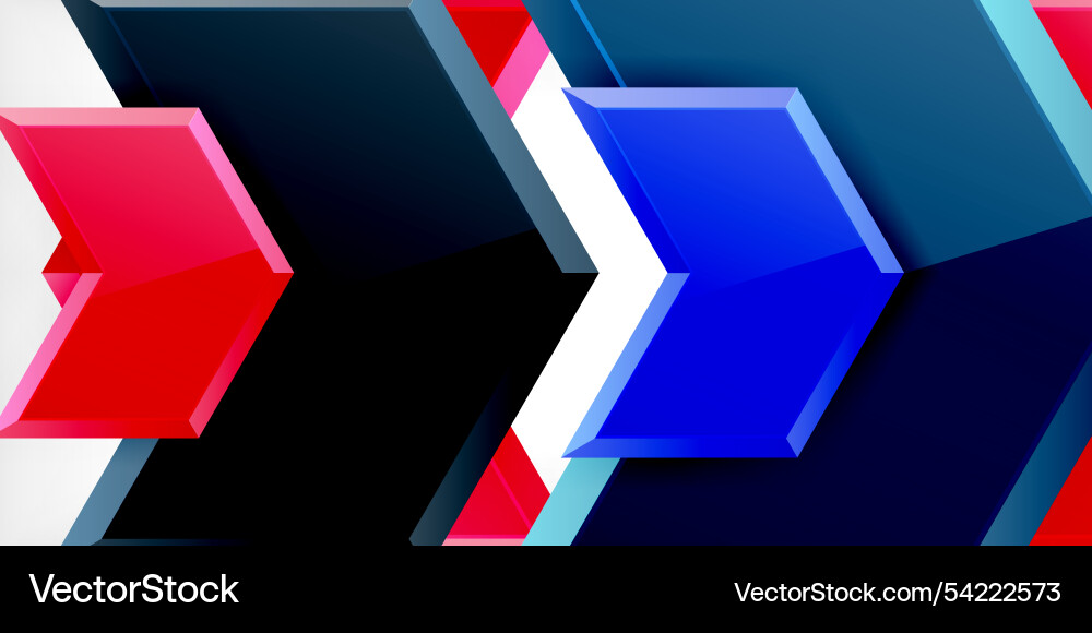 Technology dynamic arrow geometric background Vector Image
