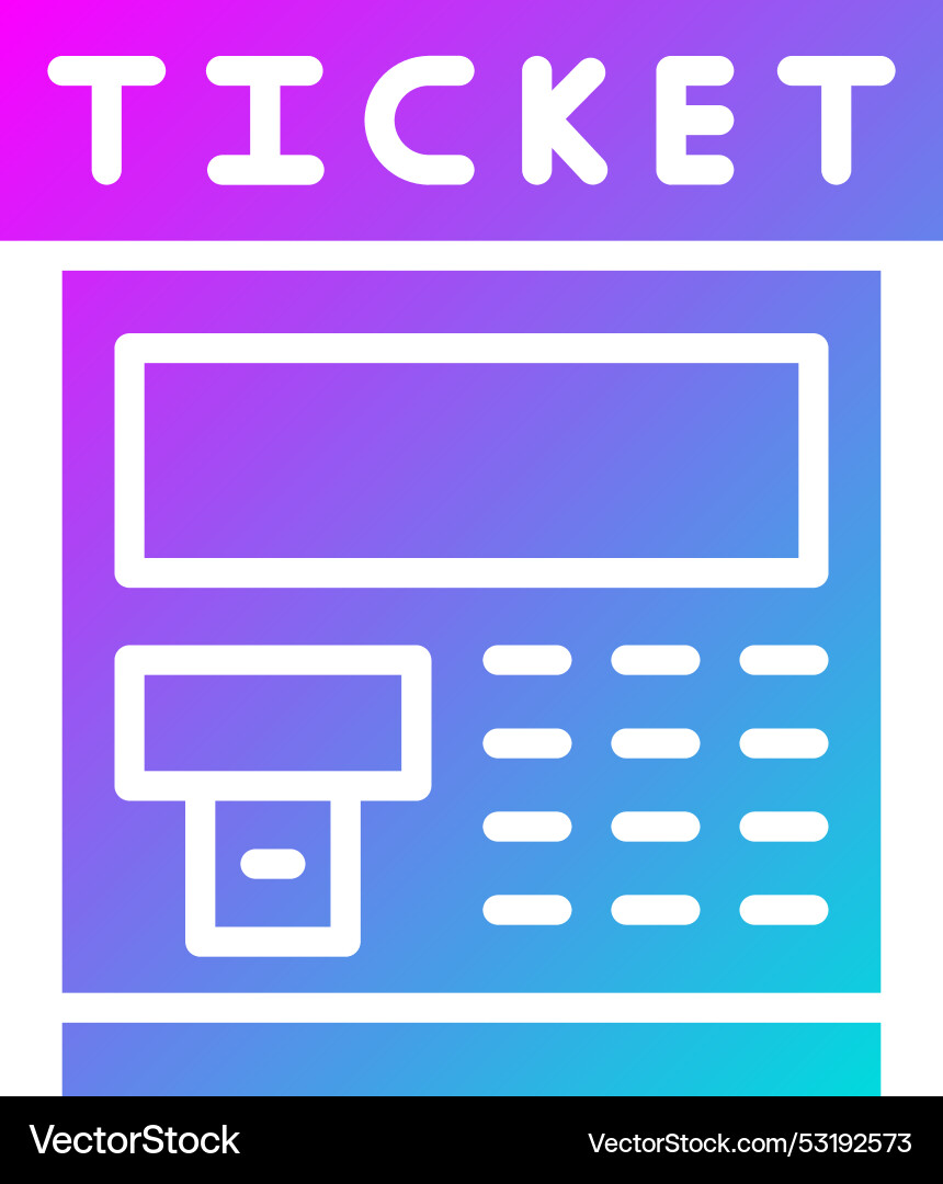 Ticket machine icon design Vector Image