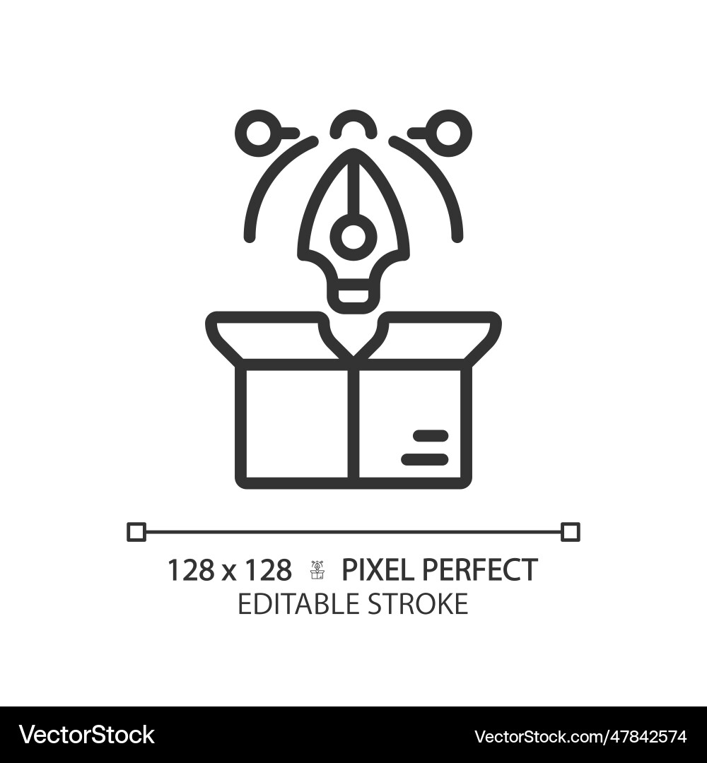 2d customizable creative design linear icon 2d customizable creative design linear icon vector image