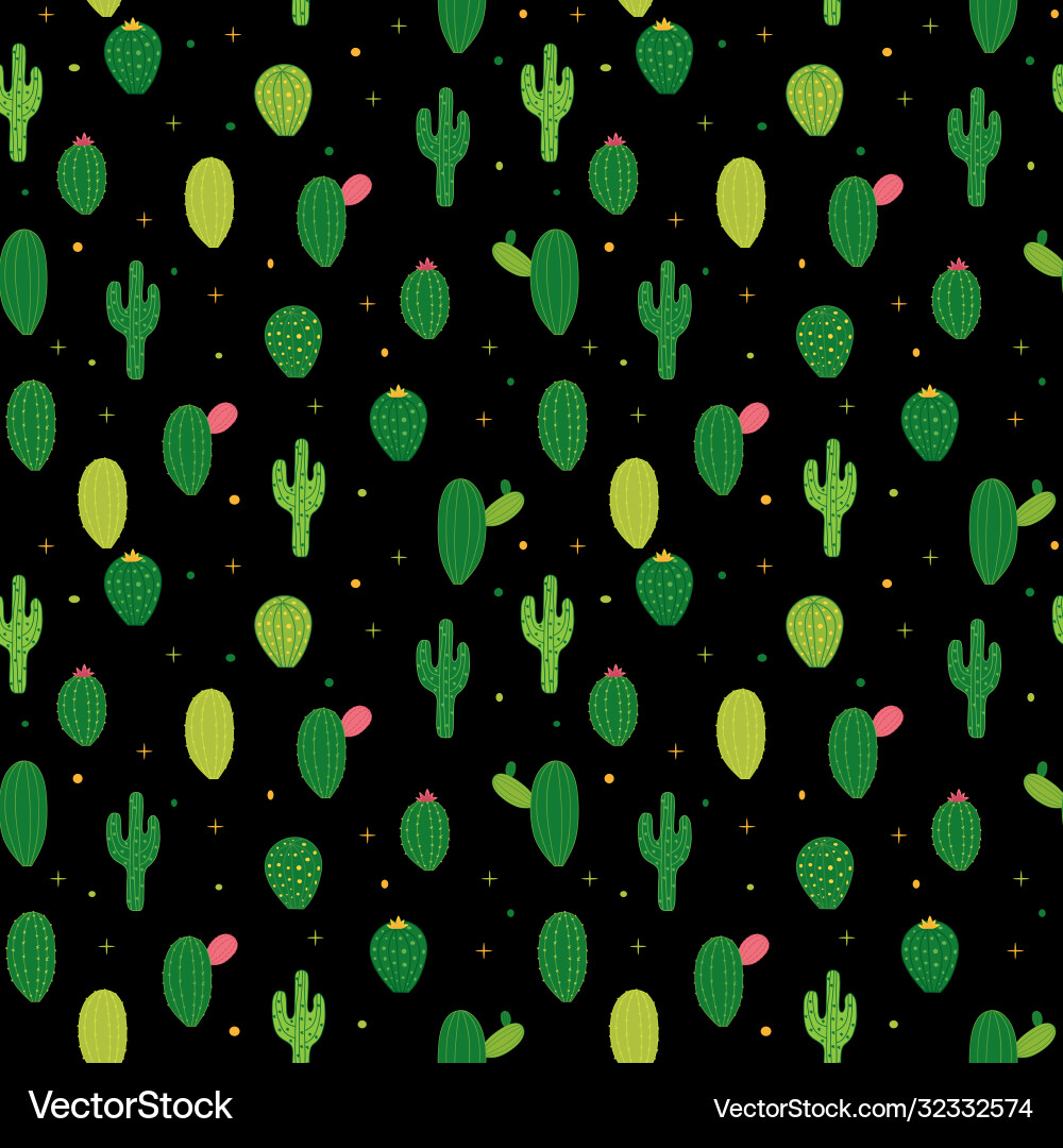 Abstract seamless pattern background with cactus Abstract seamless pattern background with cactus vector image