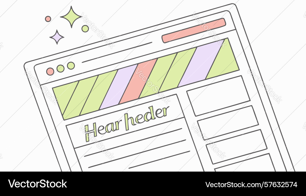 Creative web header design digital interface vector image