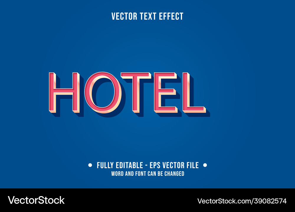 Editable text effect gradient style for digital Editable text effect gradient style for digital Vector Image