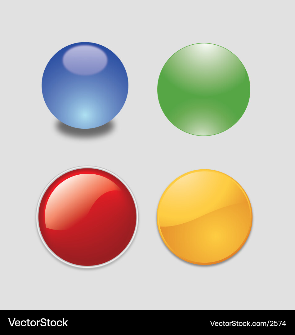 Glossy Button Collection vector image