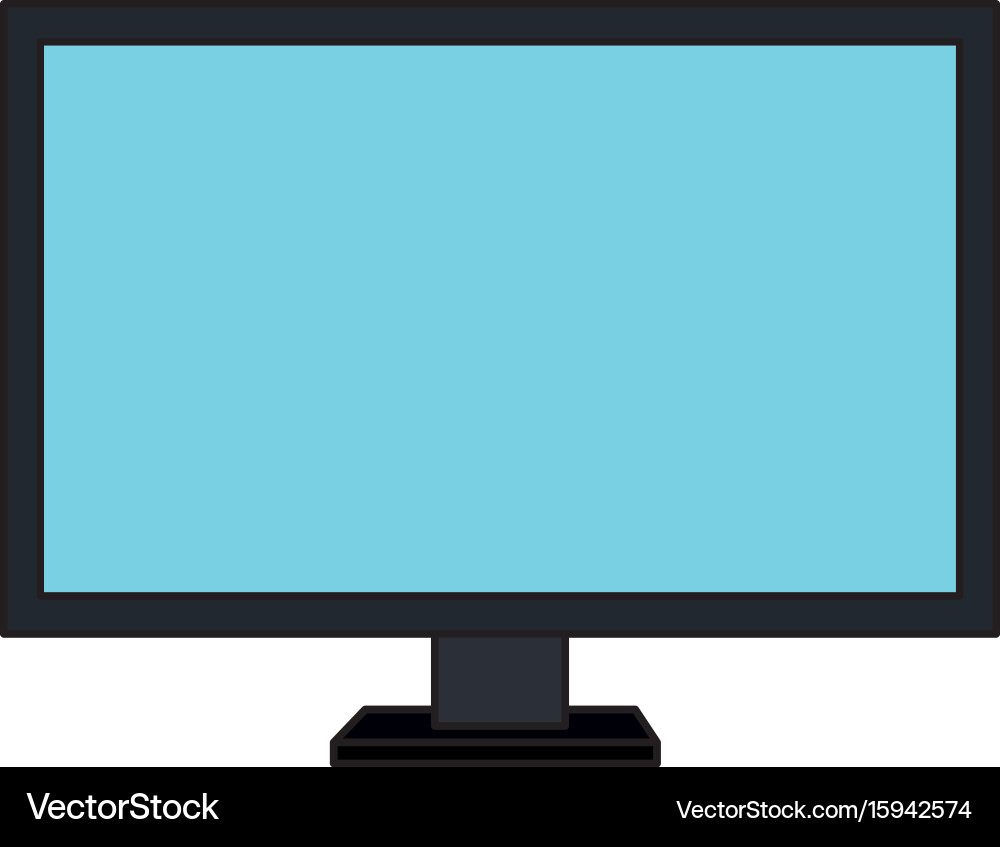 Monitor computer isolated icon Vector Image