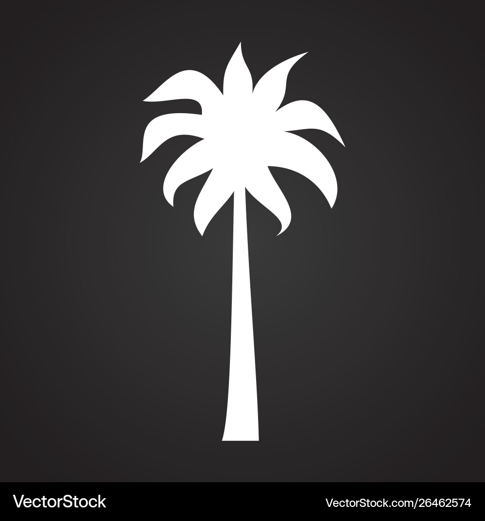 Palm tree icon on background for graphic and web vector image