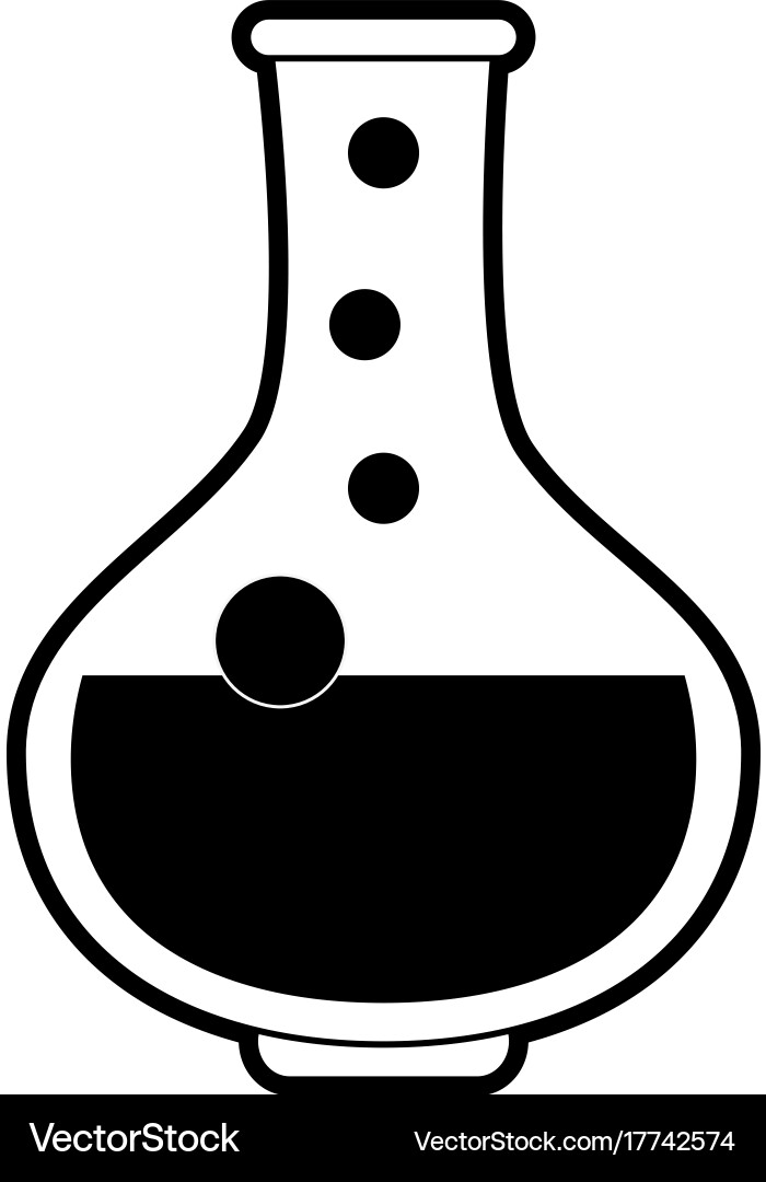 Round bottom flask icon image Vector Image
