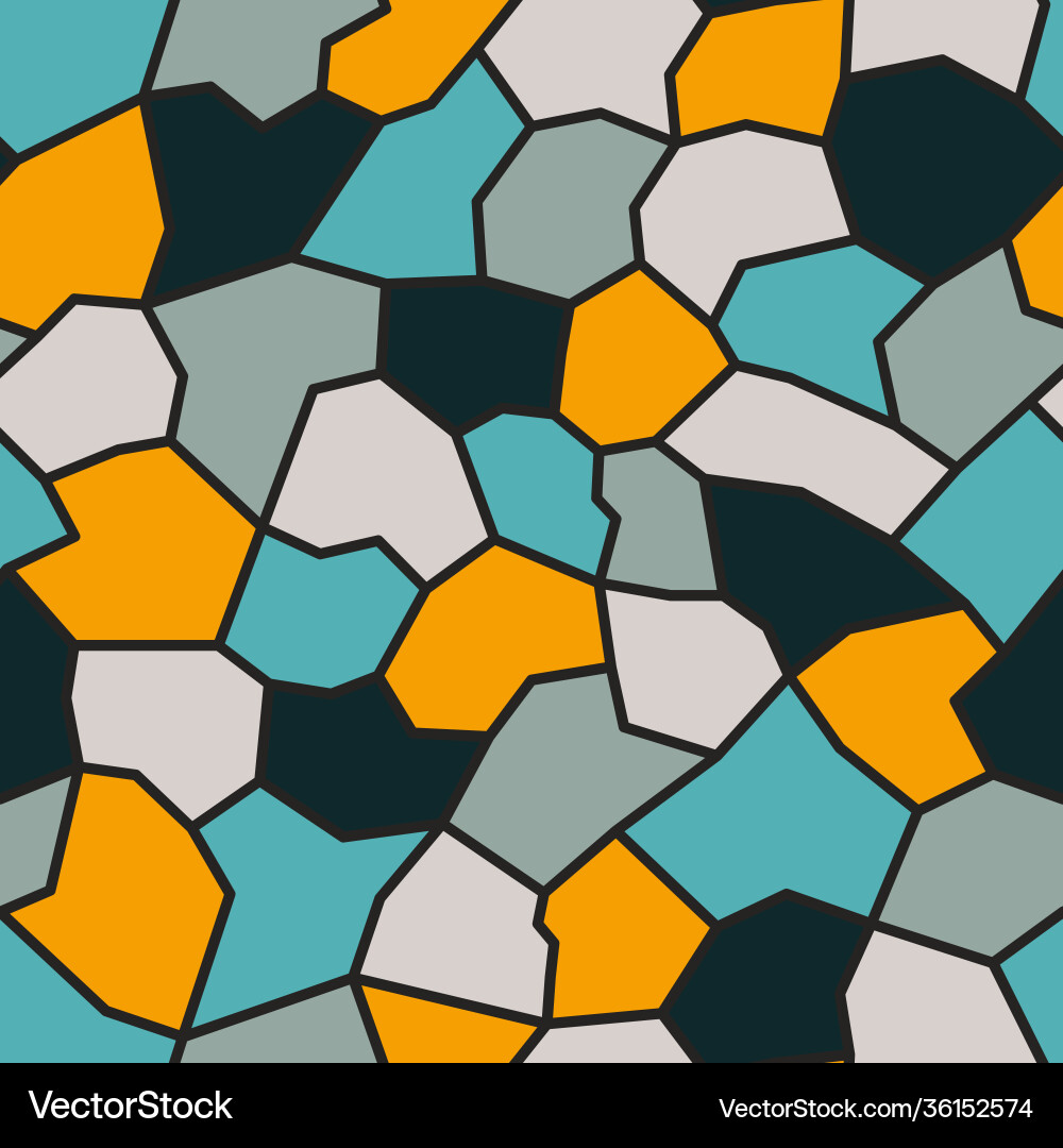 Seamless color polygonal geometric pattern vector image