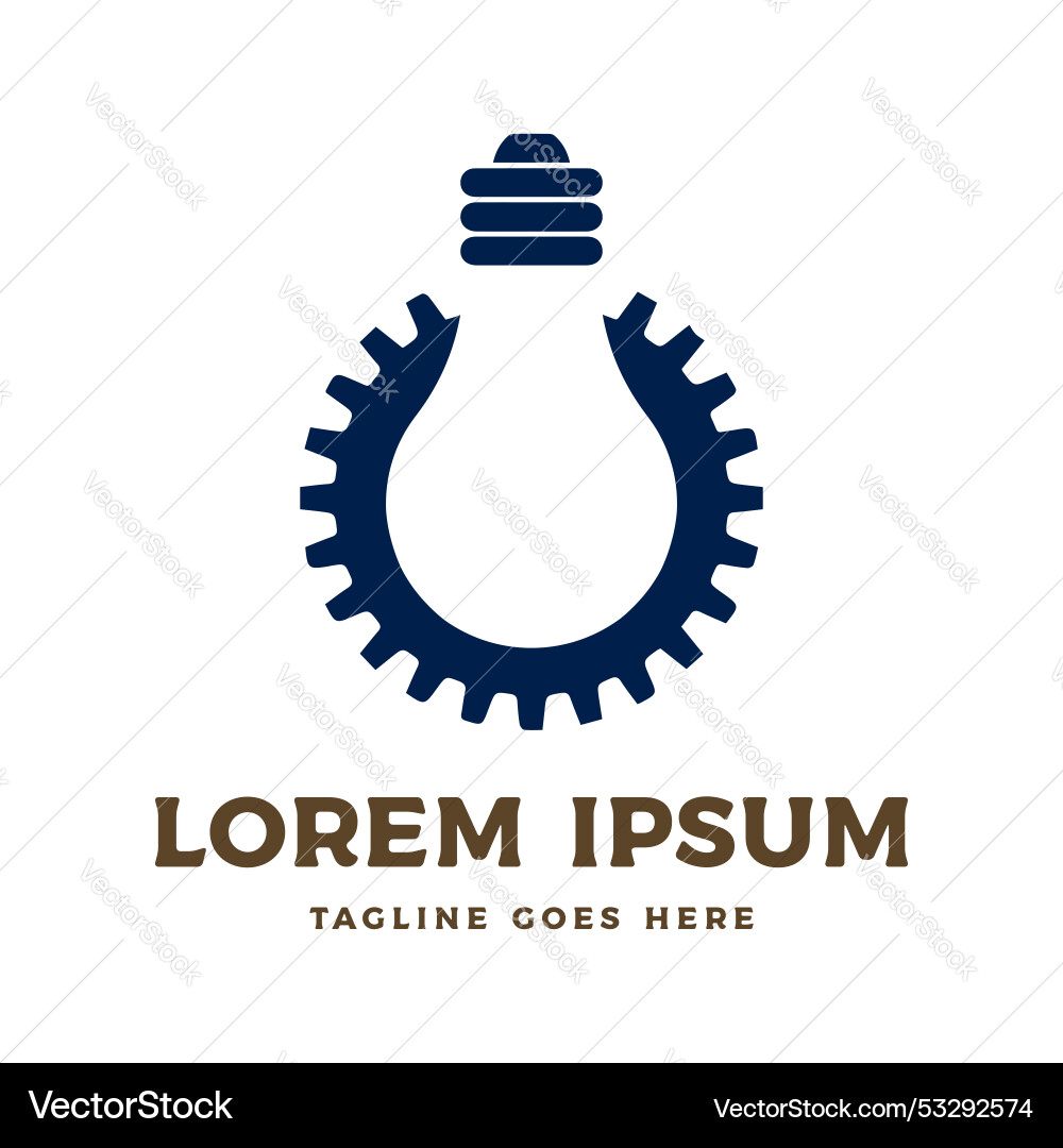 Simple minimalist gear cog machine setting Vector Image