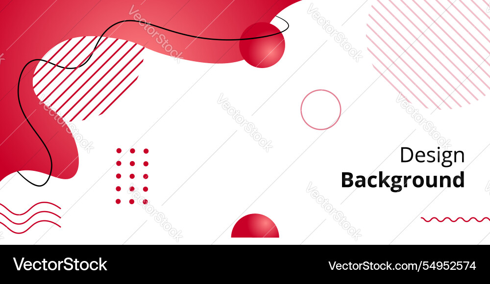 Template simple background with fluid and red Template simple background with fluid and red vector image