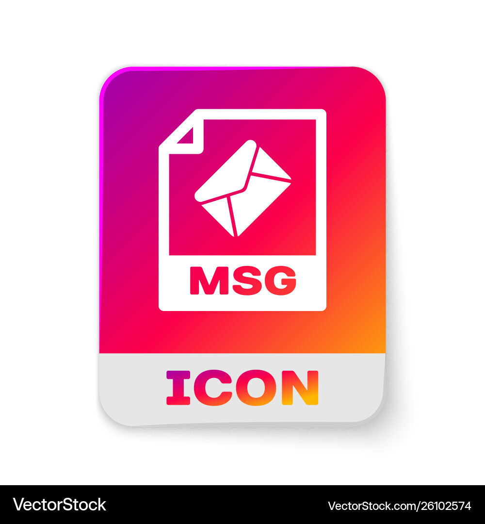 White msg file document icon download button White msg file document icon download button vector image