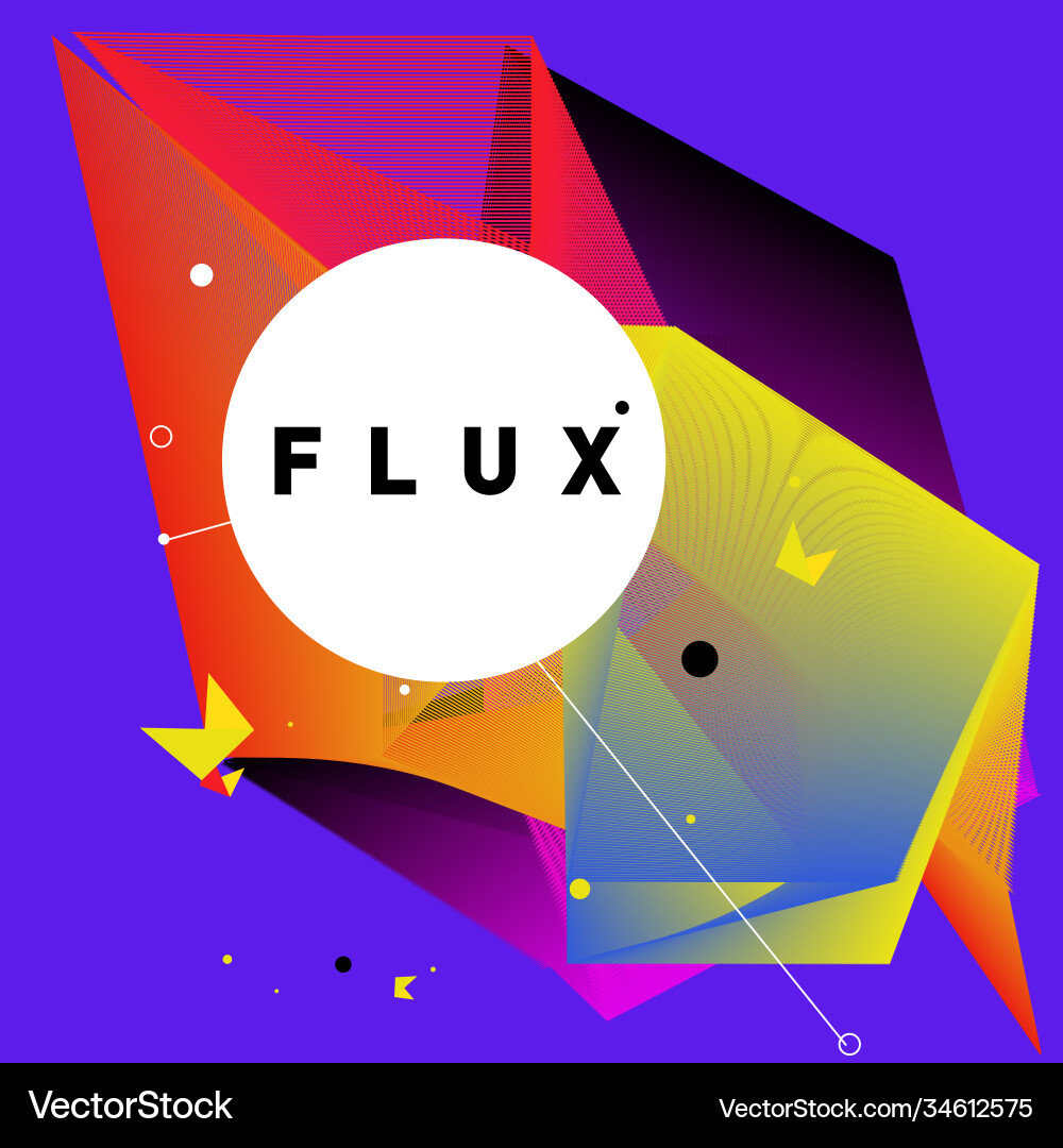 3d colorful wave background dynamic flux effect Vector Image