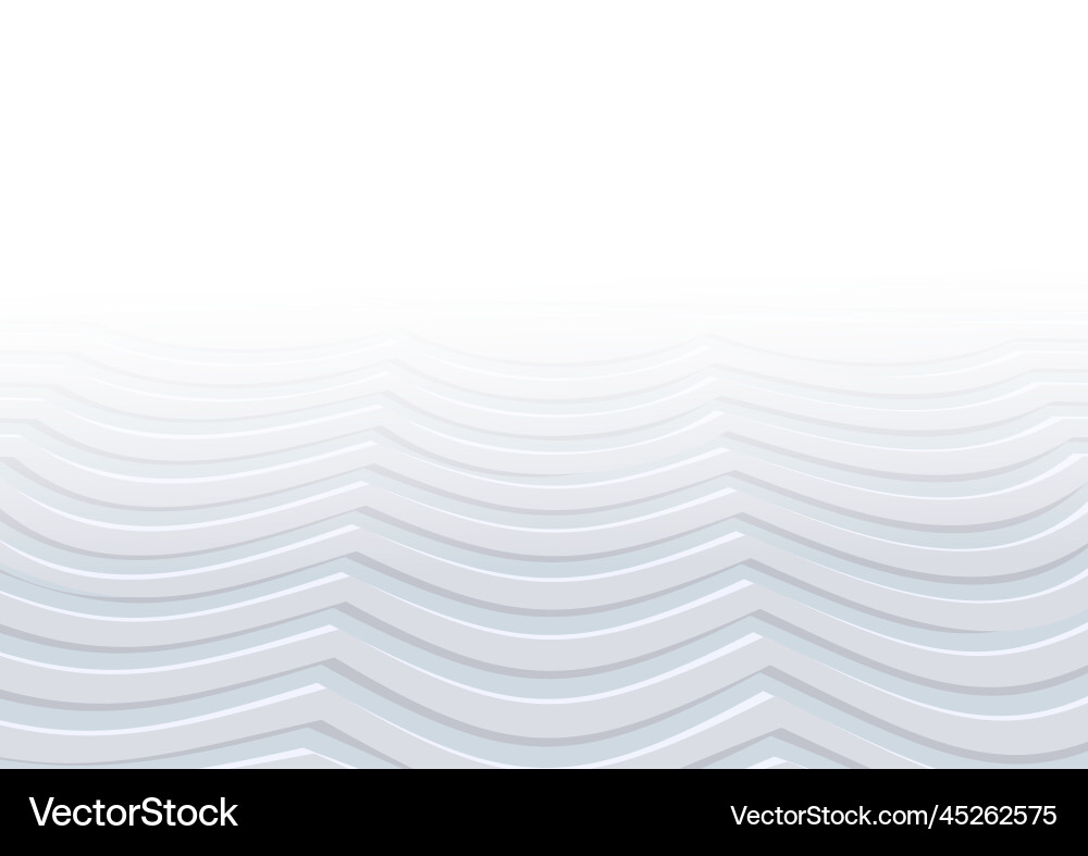 Abstract white and gray waves pattern background Vector Image