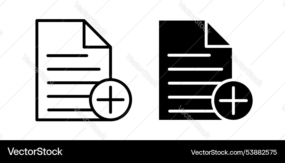 Add document icon set Add document icon set vector image
