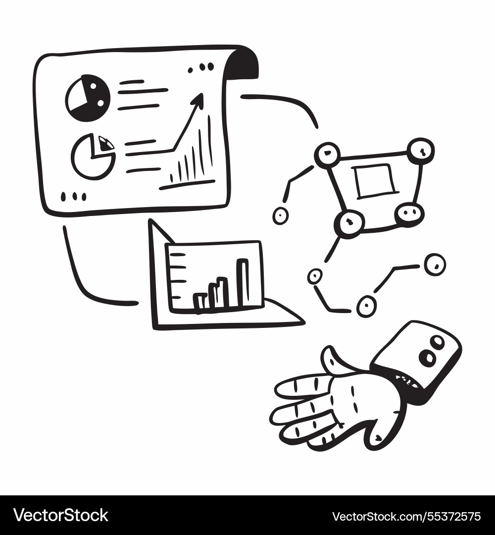 Ai algorithm and financial analytics concept Ai algorithm and financial analytics concept Vector Image