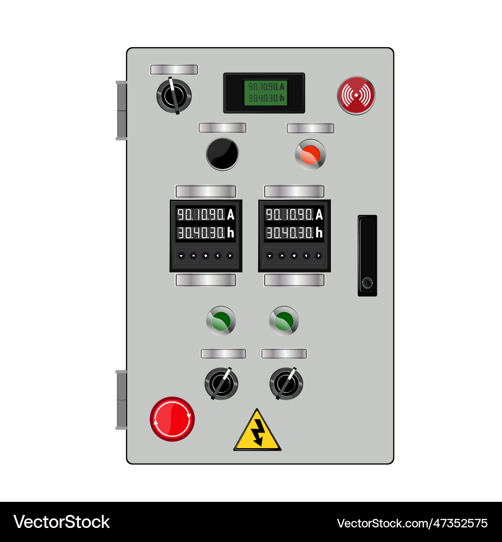 Control panel production Control panel production vector image
