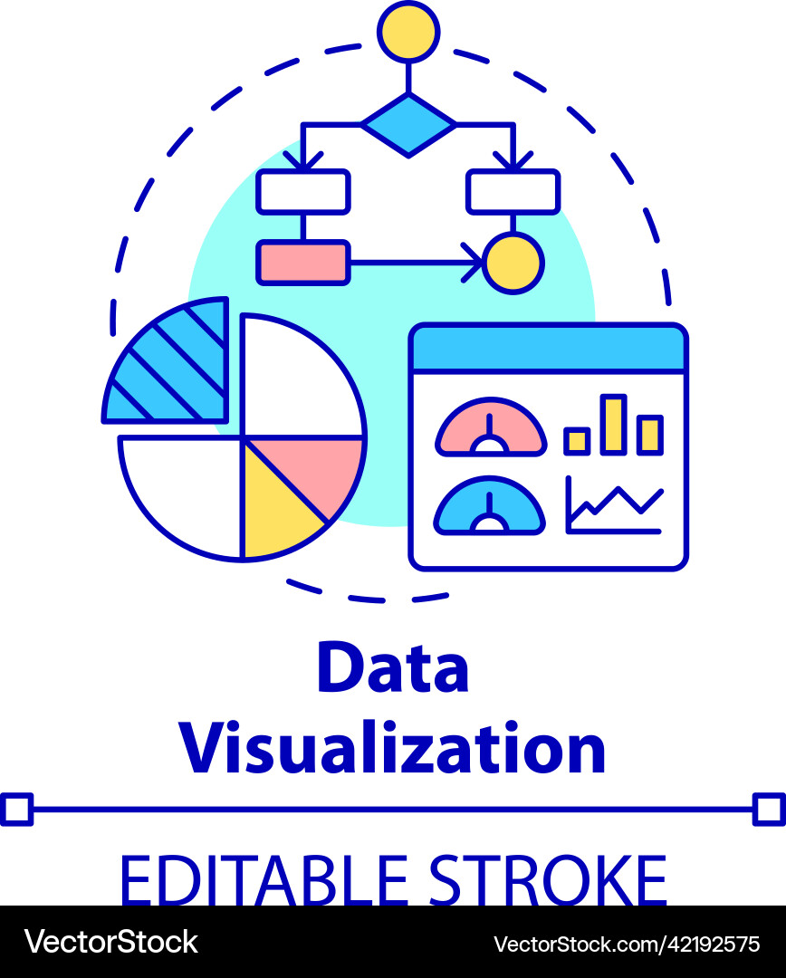 Data visualization concept icon Data visualization concept icon vector image