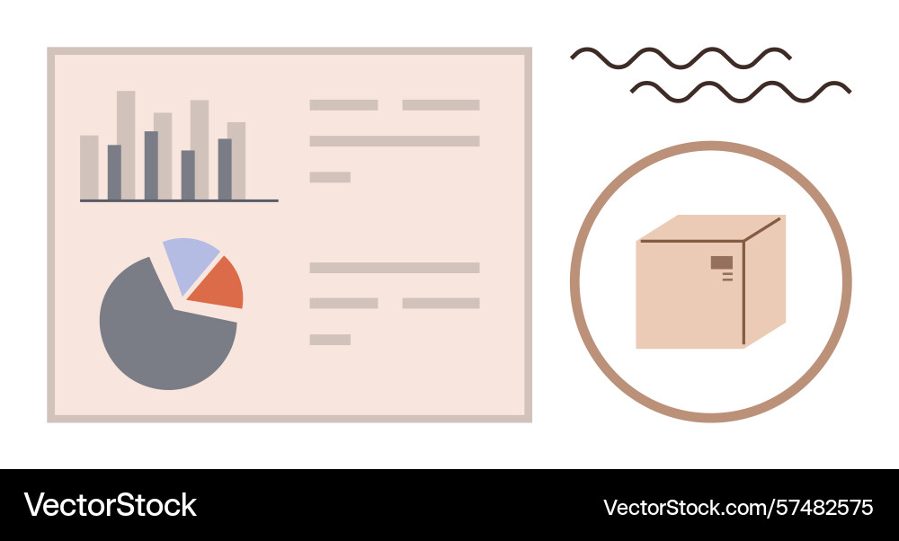 Data visualization with bar graph pie chart Data visualization with bar graph pie chart vector image