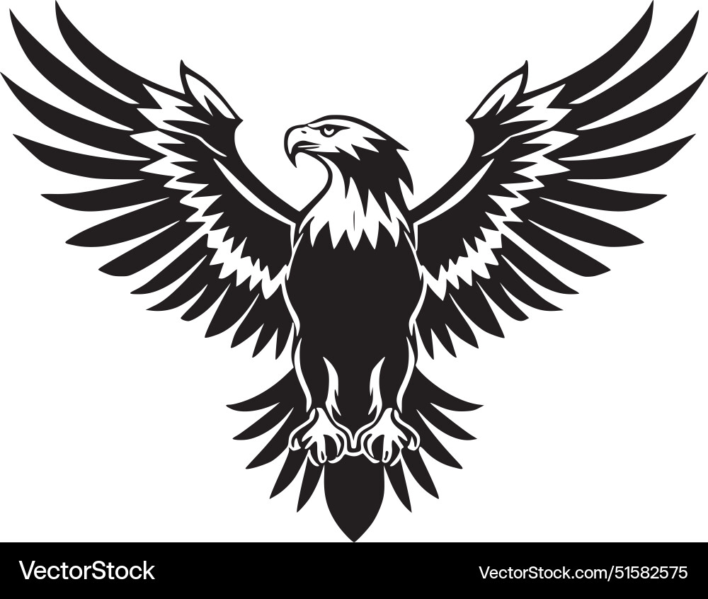 Eagles Logo Black White Vector Illustration Stock Vector (Royalty Free)  1668104908 | Shutterstock, image size:1000x846