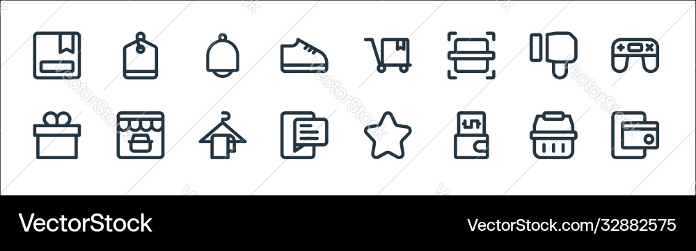 Ecommerce line icons linear set quality Ecommerce line icons linear set quality vector image
