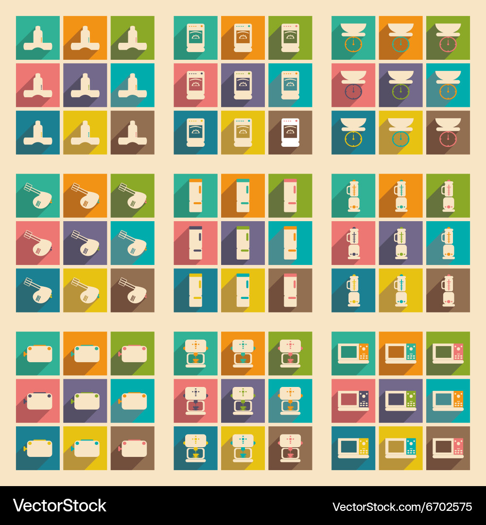 Flat with shadow concept and mobile application Vector Image