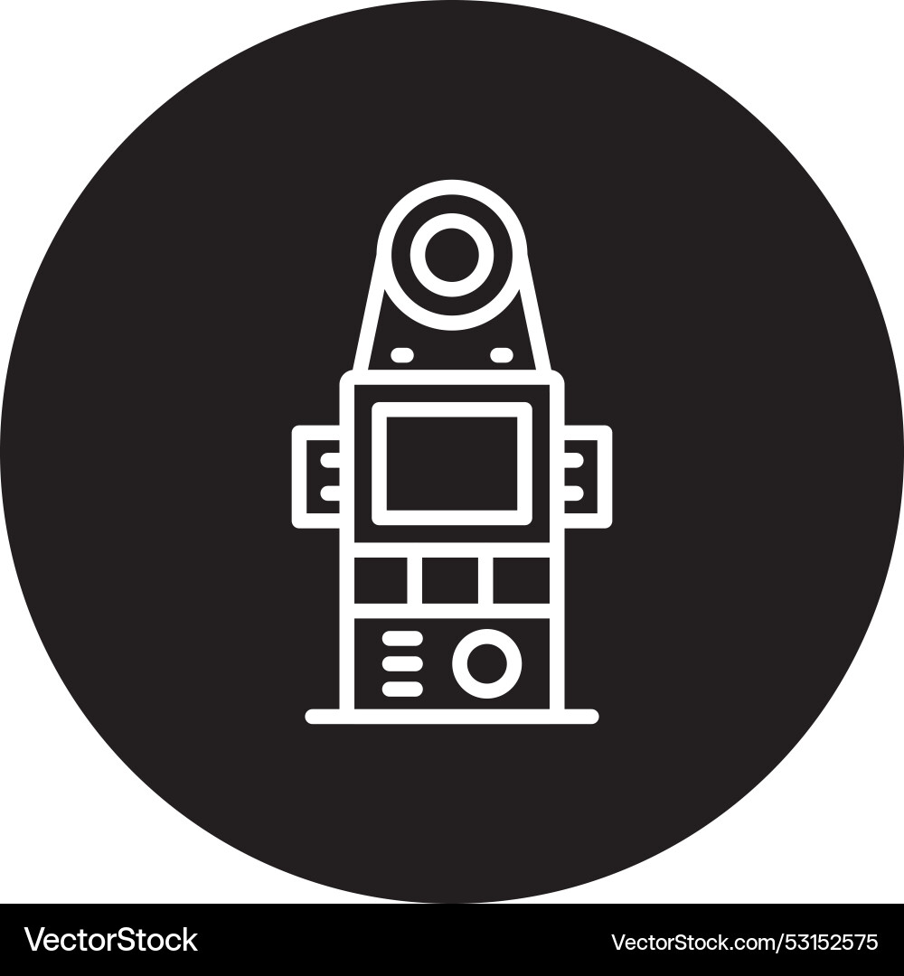 Light meter line inverted icon Vector Image