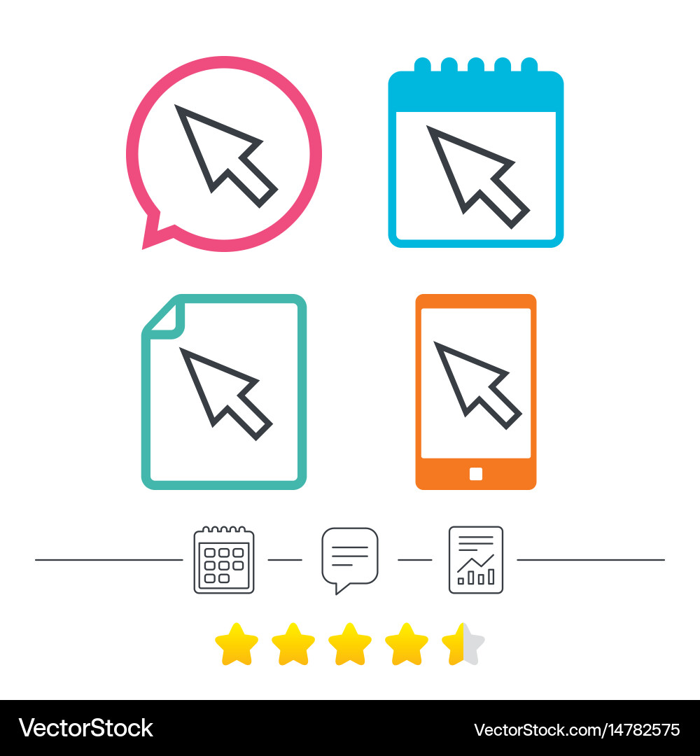 Mouse cursor sign icon pointer symbol vector image