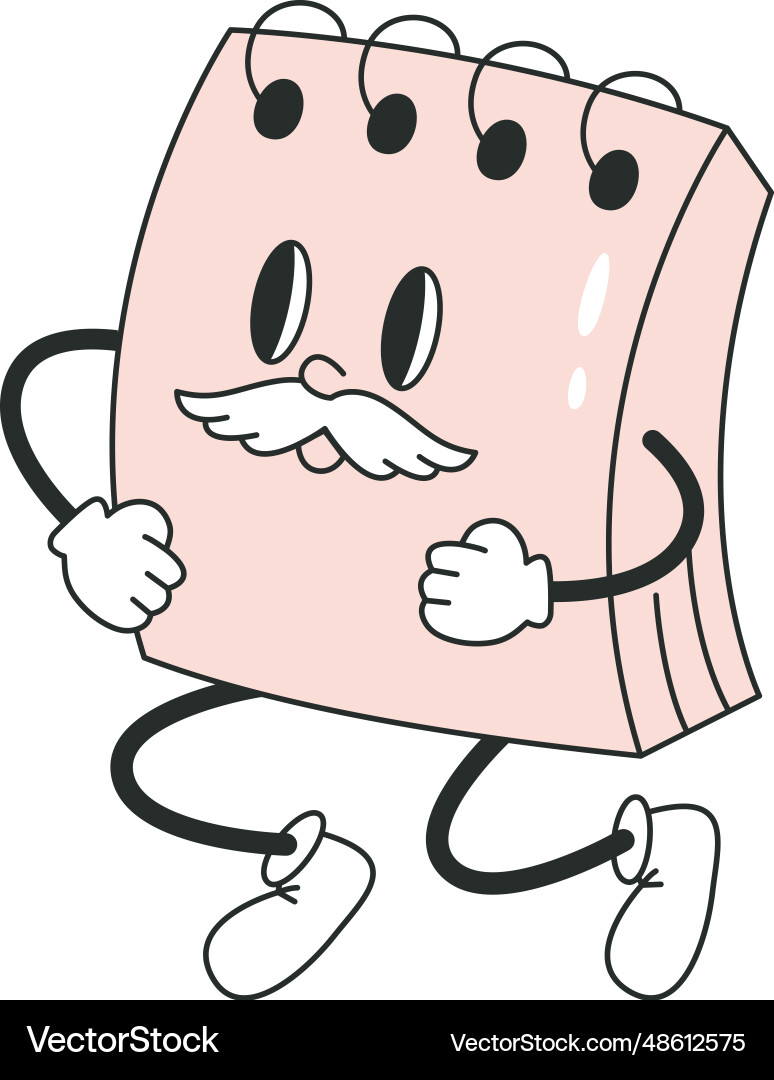 Paper notepad character Vector Image