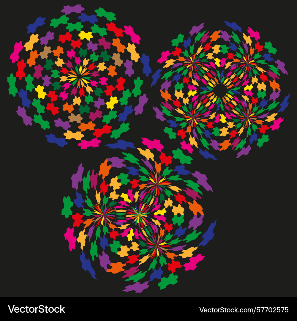 Particle dot cluster color confetti spiral burst Vector Image