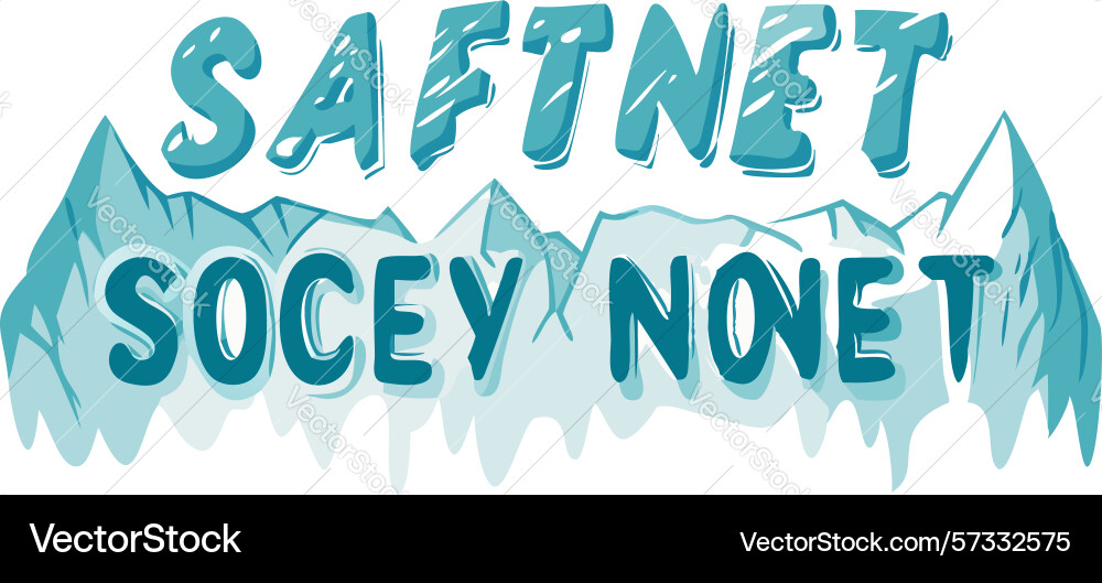 Saftnet socey nonet text abstract network vector image