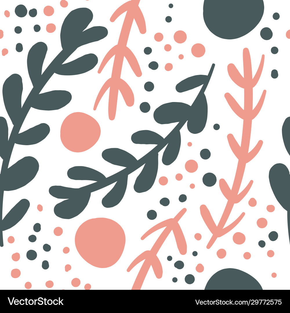 Seamless repeating pattern with floral elements Seamless repeating pattern with floral elements vector image