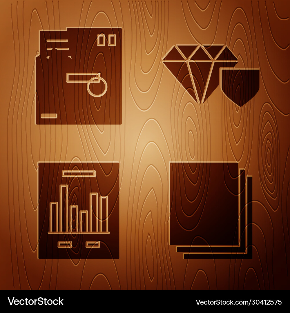 Set clean paper ordered envelope document Set clean paper ordered envelope document vector image