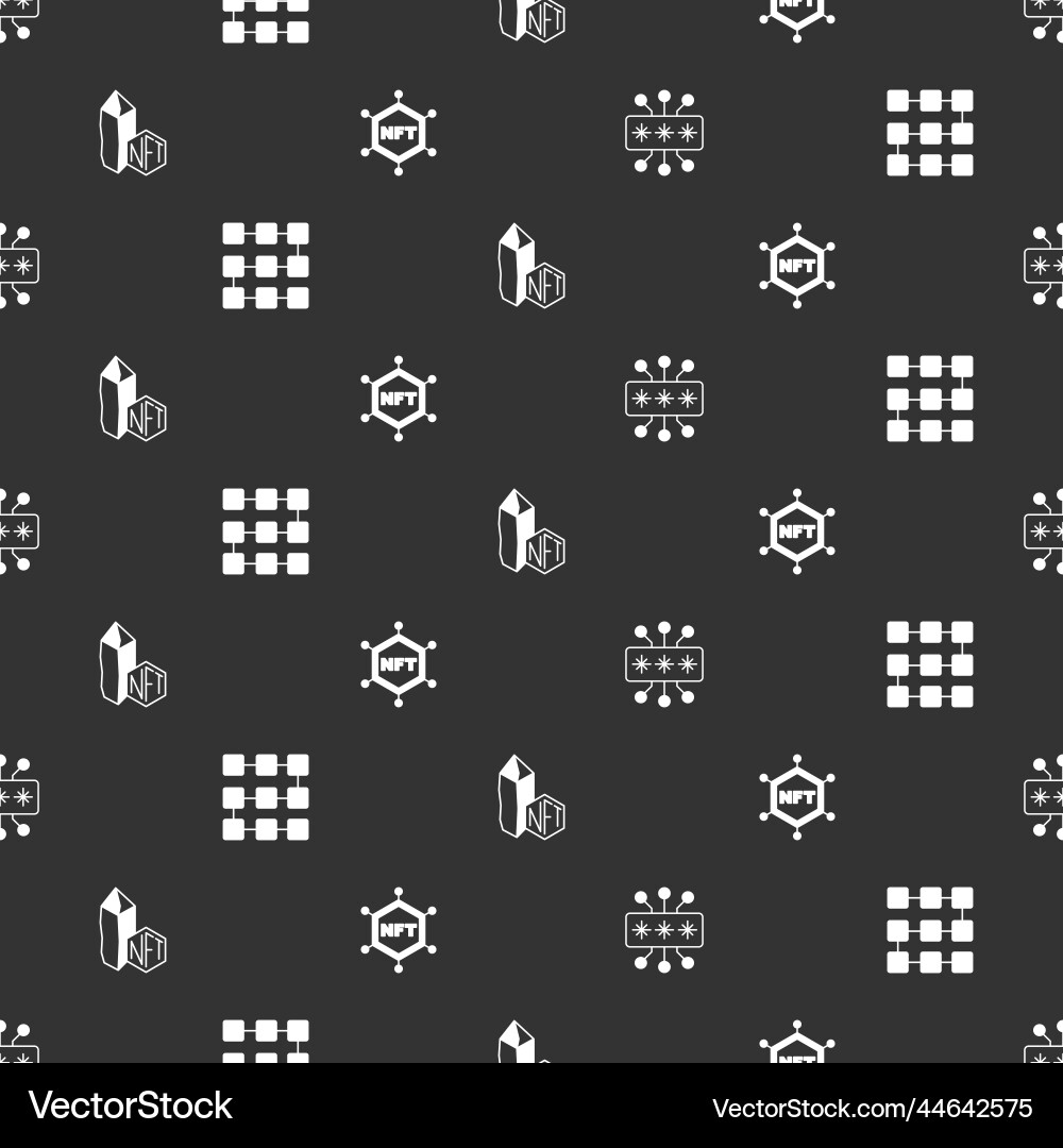 Set cyber security nft blockchain technology Vector Image