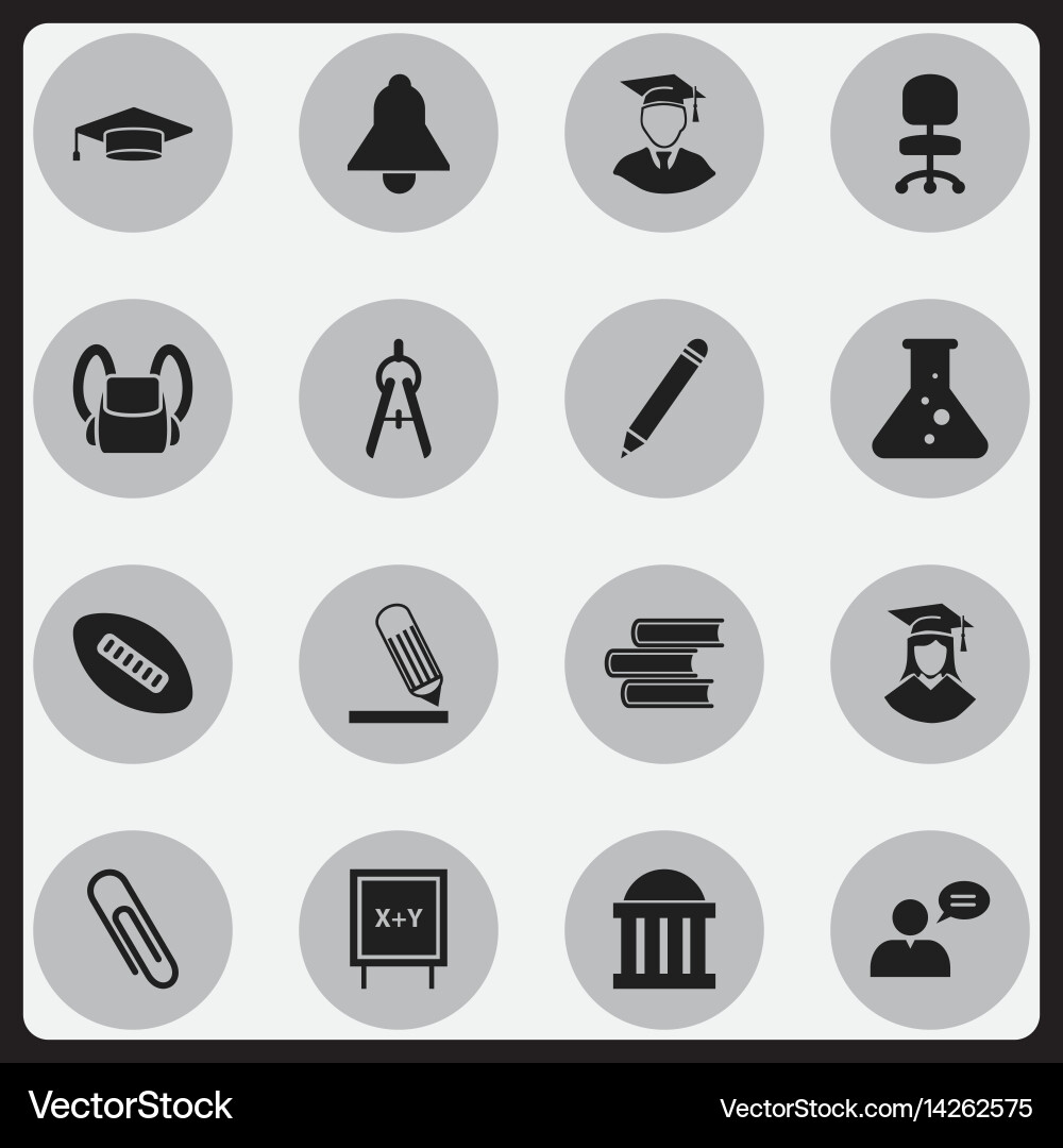 Set of 16 editable science icons includes symbols Vector Image