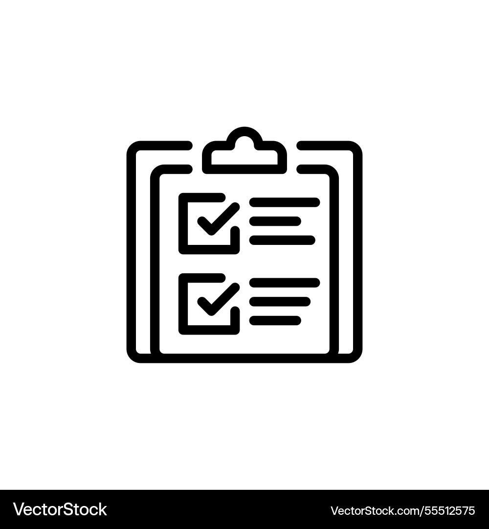 To-do list line icon linear style sign for mobile To-do list line icon linear style sign for mobile Vector Image